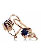 Original Vintage 14K Rose Gold Sapphire Earrings Vintage Jewlery vec053r
